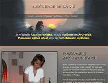 Tablet Screenshot of essencevie.ch